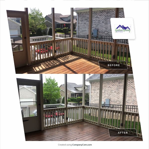 Screened porch restoration in franklin tn